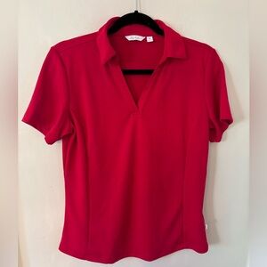 Lady Hagen red golf shirt